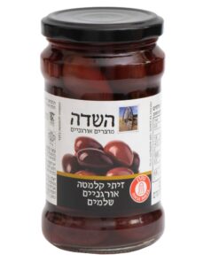 זיתים קלמטה שלמים (צנצנת) אורגני